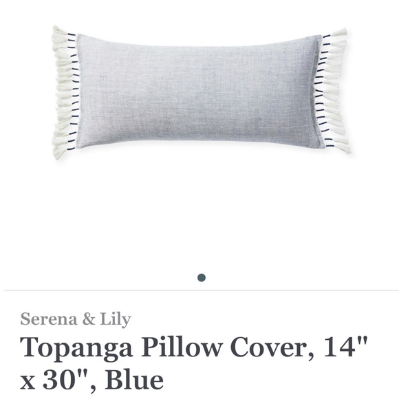 Serena & Lily Other - Serena & Lily Topanga Pillow Cover 14x30 in blue